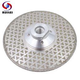 Zaagbladen RIJILEI Electroplated Diamond Saw Blade Galvanised Diamond Cutting And Grinding Disc Both Sides For Marble Granite Ceramic Tile