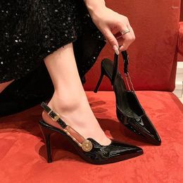 Dress Shoes Black Fashion Pointed High Heeled Wedding Banquet Plus Size Party Outdoor Sexy Women's