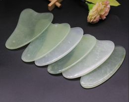 High quality Natural Jade Guasha Board Scraching Facial Eyes Scraping Gua Sha SPA Massage Tool Health Care Beauty Acupoints Plate 7680081