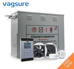 AC 220V 6KW temperature sensor steam sauna generator with LCD touch bluetooth steam controller8555061