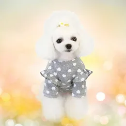 Dog Apparel Long Sleeve Stylish Pet Two-legged Shirt Cotton Blouse Round Neck For Indoor