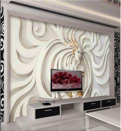 Custom Relief sculpture beautiful woman Po Wall paper 3D Mural Wallpaper Art Design Bedroom Office Living Room home decoring5764485