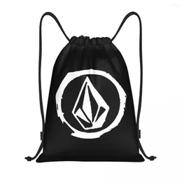Shopping Bags Custom Volcoms Skate Drawstring Bag For Yoga Backpacks Women Men Diamond Stone Sports Gym Sackpack