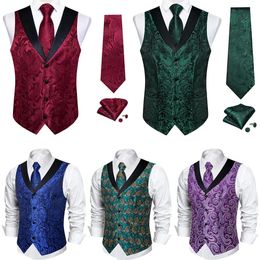 Luxury Royal Blue Red Shawl Collar Suit Vest Slim Fit Waistcoat for Wedding Groomsmen VNeck Tuxedo Sleeveless Jacket DiBanGu 240507