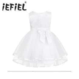 Christening dresses White Baby Girl Dress Big Bow Party First British Baptist Formal Tutu Q240507