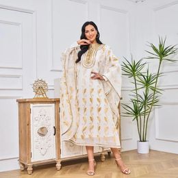 Ethnic Clothing 2 Piece Muslim Sets Women Abaya Suits Embroidered Evening Party Dress Kimono Khimar Kaftan 2pcs Hijab Robe Eid Islam