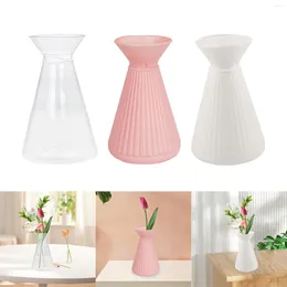 Vases Plastic Vase Decors Floral Arrangements Thickened Modern Bud Plants Pot For Bookshelf Indoor Holiday Flower Shop Wedding