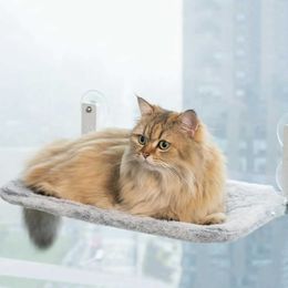 Cat Beds Furniture Cat window hanger foldable cat window Perch with 4 latest screw suction cups bearing 18kg pet accessories aviation cat bed d240508