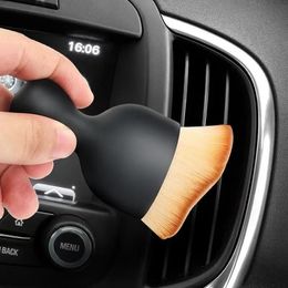 Car Interior Cleaning Brushes Air Outlet Center Console Clean Tool Soft Brush with Shell Crevice Dust Removal 240508