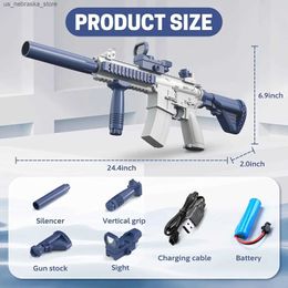 Sand Play Water Fun Gun Toys M416 Electric Automatic Airsoft Pistol Guns Swimming Pool Beach Party Game Outdoor Toy for Kids Gift 240417 Q240408