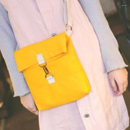 Shoulder Bags Fashion Women White Yellow Canvas For 2024 Arrival Soft Solid Students School Handbags