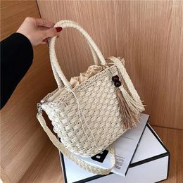 Shoulder Bags Classic Summer Beach High Quality Straw 2024 Simple Fashion Travel Ladies Handbags And Purses