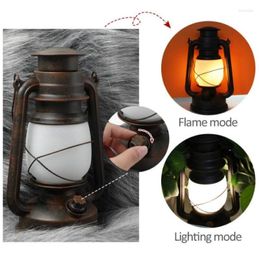 Portable Lanterns Remote Control Vintage Camping Lantern LED Candle Flame Tent Light Battery Operated Kerosene Lamp Table Night3041209 199d