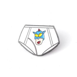 Spoof creative gift crayon Xiaoxin Superman underpants Japanese animation Tongren cartoon decorative badge Brooch