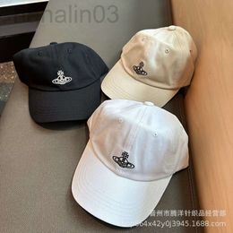 Desginer Viviennes westwood New Japanese Empress Dowager Saturn Soft Top Baseball Hat SpringSummer Washed Cotton Versatile Face Covering Running Sports Duck Tong