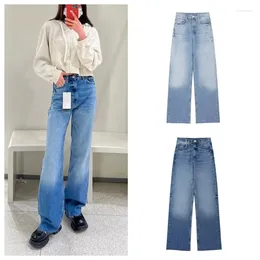Women's Jeans 2024 Spring Women's Boyfriend Style High Waist Casual Super Soft Wide Leg Pants
