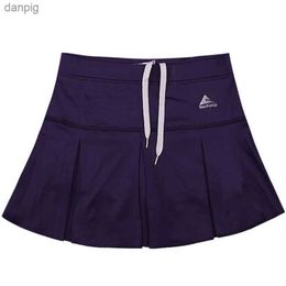 Skirts Sports Quick Dry Skirt Split Badminton Skorts Fitness Summer Women Marathon Running Skirt with Safety Shorts Y240508