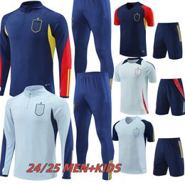 2024 2025 New Spanish Football Training Kits European Cup National Team Pedri Ramin Yamal Pino Merino Rodrigo Ferrand 2026 World Cup Jogging Football Boys Set