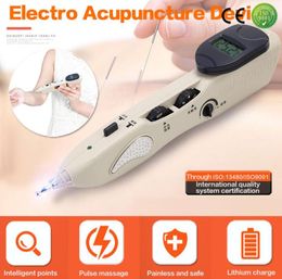 LCD Electronic Handheld Acupointure Pen TENS Point Detector With Digital Display Electro Acupuncture Point Muscle Stimulator Devic1970791