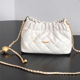 Designer Bag Leather Diamond Womens Luxury Handbag Gold Ball Chain Adjustable Buckle Single Chain Single Shoulder Crossbody Armpit Makeup Bag Casual Bags 20X15CM