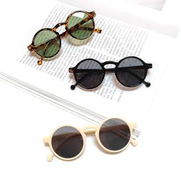 Sunglasses ld Sunglasses Trendy UV Protection Summer Outdoor Travel Round Glasses for Girls Boys H240508