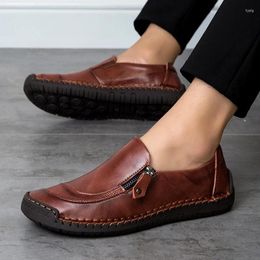 Casual Shoes Business Men Classic Handmade Male Loafers Anti-slip Men's Outdoor Breathable Driving Slip-on Flats Big Size