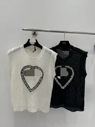 502 2024 Runway Summer Brand SAme Style Sleeveless Black White Print Crew Neck Fashion Clothes High Quality Womens shun