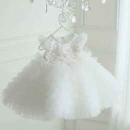Christening dresses Christmas Dress Baby Girl Newborn 1st Birthday Childrens Flower Wedding Baptist Princess Q240507