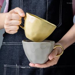 Mugs Modern Japanese Ins Sublimation Tumbler Water Glass Cup Girl Ceramic Cups Cute Milk Breakfast Mug Coffee S Glasses Set
