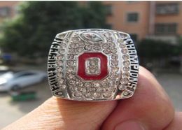 Ohio State 2014 CJones National Championship Ring with Wooden Display Box Souvenir Men Fan Gift Whole Drop 5698412