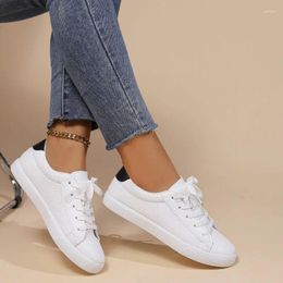 Casual Shoes Autumn Women's Simple Solid Color Shallow Mouth Sports Outdoor Comfortable Cross Lace Walking Zapatos