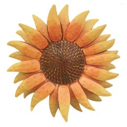 Storage Bottles Metal Sunflower Wall Decor Statues Inspirational Sculpture Decoration For Hanging Indoor Outdoor Home