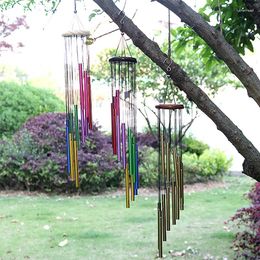 Decorative Figurines 12 Tubes Wind Chimes Pendant Aluminum Tube Metal Pipe Bells Balcony Outdoor Yard Garden Home Decoration