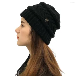 Berets Winter Beanie Hat High-Elastic With Buttons Breathable And Thermal For Men &Women Daily Life Use Or Outdoor S