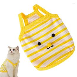 Cat Costumes Shirt For Stripe Hairless Shirts Sleeveless Stretchy Breathable Cute Kitten T-Shirts Small Medium 3-11 Pounds