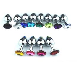 Vibrator Massager Sex Toy Anal Butt Plug Crystal Jewellery Vagina Couple Toys Metal Stainless Steel Size s1572735