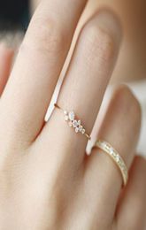 Junerain Delicate CZ Crystal Rings for Women Girls Dainty Thin Ring Gold Silver Color Cubic Zirconia Ring Wedding Gift Jewelry H404731775