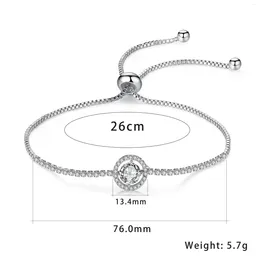 Link Bracelets Fashion Jewelry Holy Light Micro-inlaid Zircon Adjustable Bracelet Crystal From Austrian Disc Pull