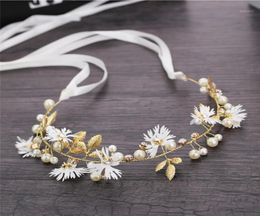 Hair Clips Barrettes Fashion Women Plant Pageant Multicolor Flower Crown Bridal Accessories Summer Wedding Luxury Tiara Hair11263203