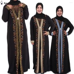 Ethnic Clothing Women's Beaded Muslim Arab Abaya Traditional Dubai Kaftan Long Dress Islamic Ghirba Arabian Robe Gown