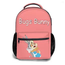 School Bags Looney Tunes Schoolbag For Boys Large Capacity Student Backpack Cartoon High