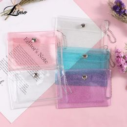 Womens Credit Card Holder Wallet Fashion Transparent Waterproof Pvc Business Purse Men Id Girl Coin Bag 240423