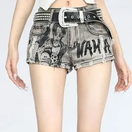 Women's Shorts Sexy Tide Pants Women Hight Waist Grey Jean Fashion Design Denim Harajuku American Classical High Street