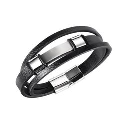 bracelets for man stainless steel charm sliver fiber synthetic leather mans birthdays gifts14624827469130