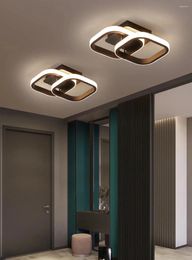 Ceiling Lights Modern Small LED Light Indoor Lighting Fixture 2 Ring Creative Design Corridor Balcony Aisle Office