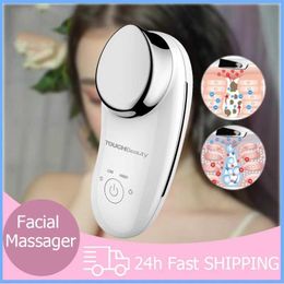 Home Beauty Instrument Mini Sonic Wave Facial Massage Equipment Ion Infusion Care Vibration Deep Cleaning SPA and Health Q240507