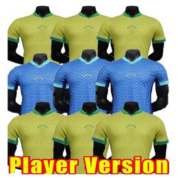 24/25 Brazil Soccer Jersey L.PAQUETA NEYMAR VINI JR. P.COUTINHO RICHARLISON 2024 Player version football shirt G.JESUS T.SILVA BRUNO G. PELE CASEMIRO men jersey