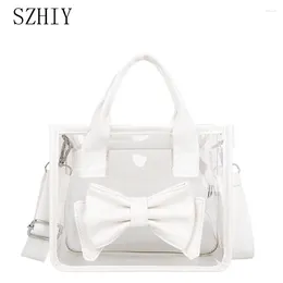 Shoulder Bags Summer Transparent Tote Designer Small Bag For Women Purses And Handbags Clear Bandolera Mujer Cross Body Cute Bow