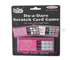 Pack of 12 Do a Dare Scratch Card Game Funny Joke Toy Wedding Shower Hen Night Bachelorette Party Girls Night Out Accessories22753187159