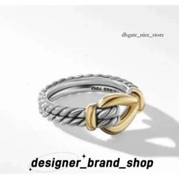 David Yurma Ring Twisted Women Braided Designer Men Fashion David Jewellery For Cross Classic Copper Ring Wire Vintage X Engagement Anniversary Gift 913